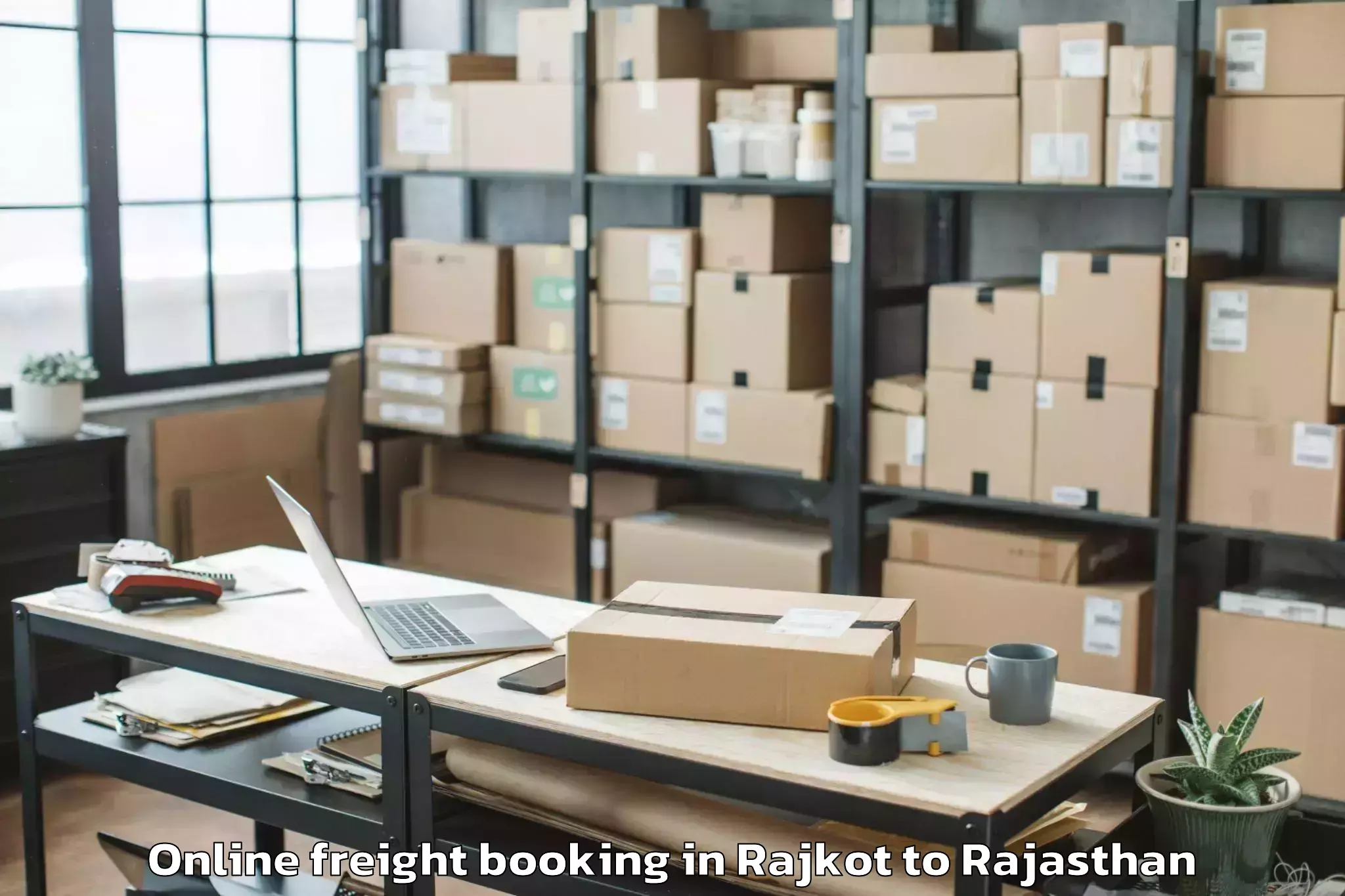 Hassle-Free Rajkot to Hindoli Online Freight Booking